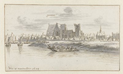 Näkymä Grave, Pohjois-Brabant tekijältä Barend Klotz (attributed to)