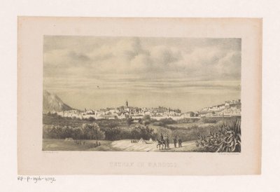 Näkymä Tetouanista Marokossa Tetouan Marokossa (otsikko esineessä) tekijältä Barend Leonardus Hendriks