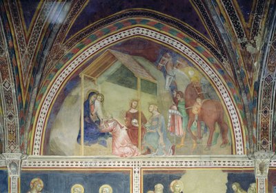 Maagisten palvominen, Uuden testamentin kohtausten sarjasta. tekijältä Barna da Siena