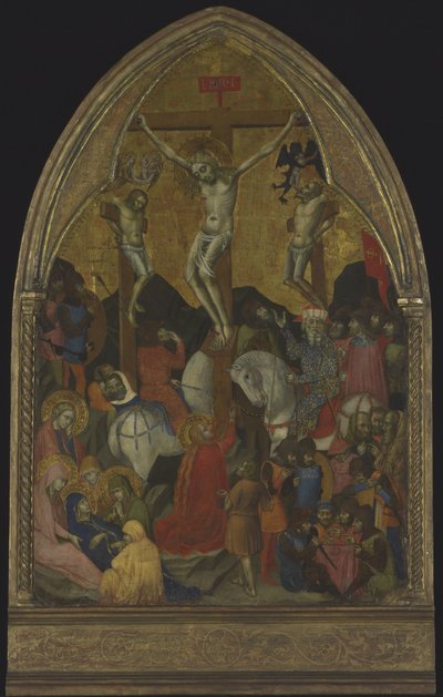 Ristiinnaulitseminen, n. 1375 (tempera ja kulta puulla) tekijältä Barnaba da Modena
