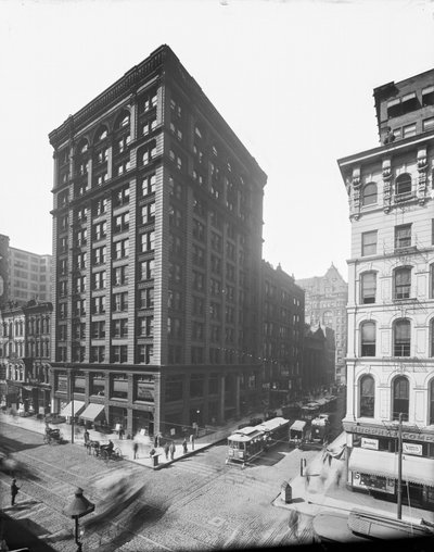 105 West Monroe Street, Chicago, Illinois, USA, n. 1895 (b/w valokuva) tekijältä Barnes and Crosby