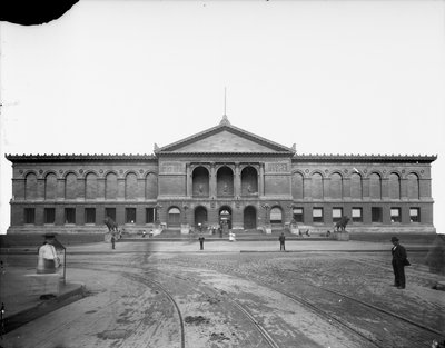Chicagon taideinstituutti, Chicago, Illinois, USA, n. 1892 (b/w kuva) tekijältä Barnes and Crosby