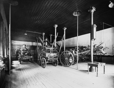 Engine House No. 40, Chicago, Illinois, USA, n. 1905 (b/w valokuva) tekijältä Barnes and Crosby