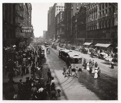 State Street, Chicago, Illinois, USA, n. 1905 (m/v valokuva) tekijältä Barnes and Crosby