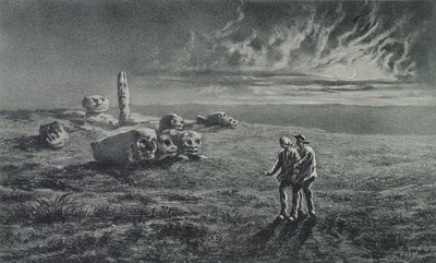 Pierres Sottes, George Sandin (1804-76) kuvitus Legendes Rustiquesille 1858 tekijältä Maurice Sand