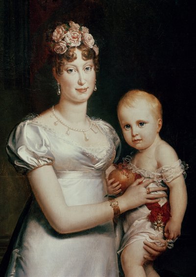 Marie-Louise (1791-1847) Habsbourg-Lorrainen ja Rooman kuningas (1811-32) (yksityiskohta vuodelta 18930) tekijältä Baron François Pascal Simon Gérard
