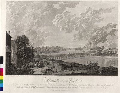 Lodin taistelu 1796 (kuparikaiverrus) tekijältä Baron Louis Albert Bacler d