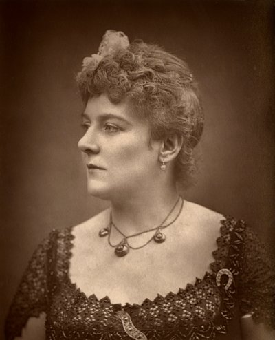 Brittinäyttelijä Henrietta Lindley elokuvassa Jim the Penman, 1886 tekijältä Barraud