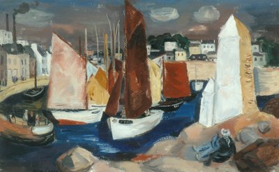 Concarneau Harbour (öljy kankaalle) tekijältä Barry Craig