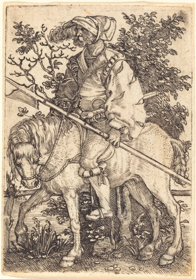 Halberdier hevosen selässä tekijältä Barthel Beham