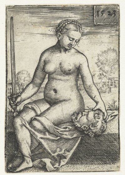 Judith Holofernesin pään ja miekan kanssa tekijältä Barthel Beham