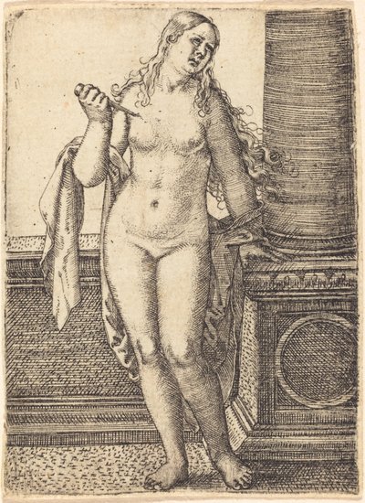 Lucretia seisoo pylväässä tekijältä Barthel Beham