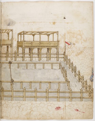 Lice pour turnaus. Enluminure du Livre des turnaus du Roi René d