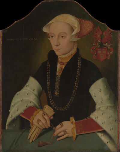 Kölnin Slosgin-perheeseen kuuluvan naisen muotokuva, 1557. tekijältä Bartholomaeus Bruyn the Younger