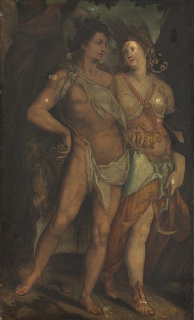 Ceres ja Bacchus tekijältä Bartholomaeus Spranger