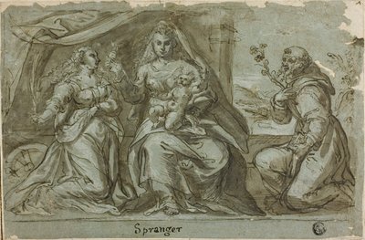 Madonna ja lapsi pyhien Katariinan ja Dominicin kanssa tekijältä Bartholomaeus Spranger