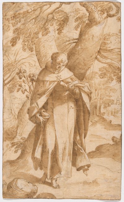 Saint Dominic Reading tekijältä Bartholomaeus Spranger