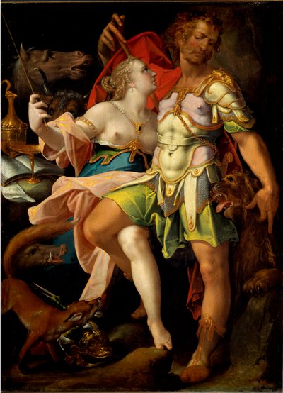 Ulysses ja Circe taikuri (maalaus tekijältä Bartholomaeus Spranger