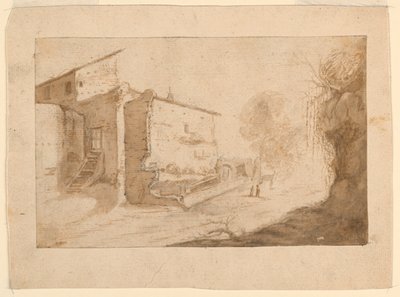 Italian kylä tekijältä Bartholomeus Breenbergh