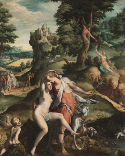 Venus ja Adonis tekijältä Bartholomeus Spranger