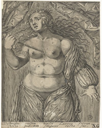 Lucretian itsemurha tekijältä Bartholomeus Willemsz. Dolendo