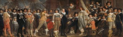 Upseerit ja muut kiväärit kapteeni Roelof Bickerin ja luutnantti Jan Michielsz Blaeuwin johdolla. Noin 1640-43 tekijältä Bartholomeus van der Helst