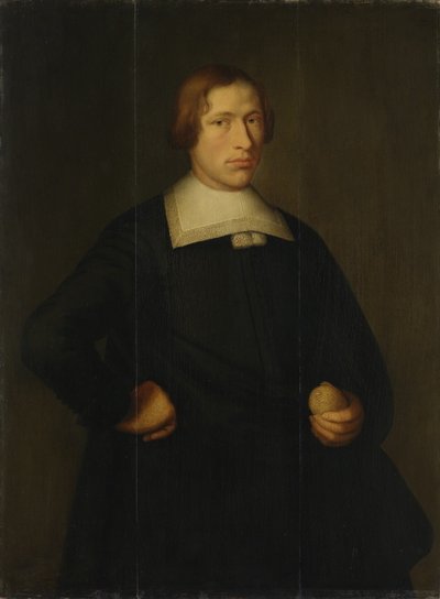 Nuoren miehen muotokuva, jossa hänellä on sitruuna tekijältä Bartholomeus van der Helst