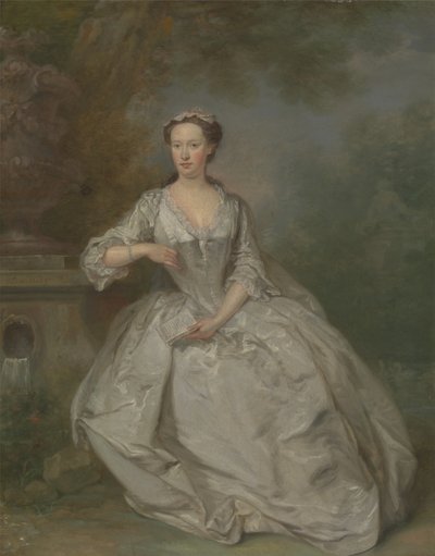 Nainen kirjan kanssa, n. 1730-40 (öljy kankaalle) tekijältä Bartholomew Dandridge