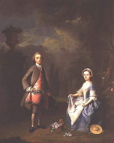 Edward Harley, Oxfordin neljäs jaarli, ja hänen sisarensa Sarah, n. 1737 tekijältä Bartholomew Dandrige