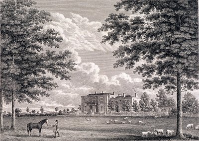 Brockwell Hall, Herne Hill, Lambeth, Lontoo, 1820 tekijältä Bartholomew Howlett
