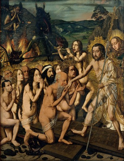 Kristuksen laskeutuminen Limboon tekijältä Bartolomé Bermejo