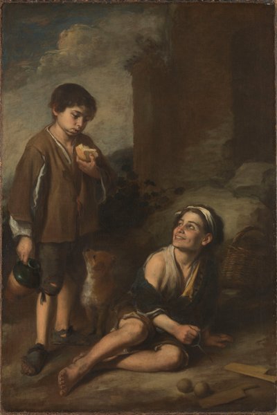Kaksi talonpoikaispoikaa tekijältä Bartolomé Esteban Murillo