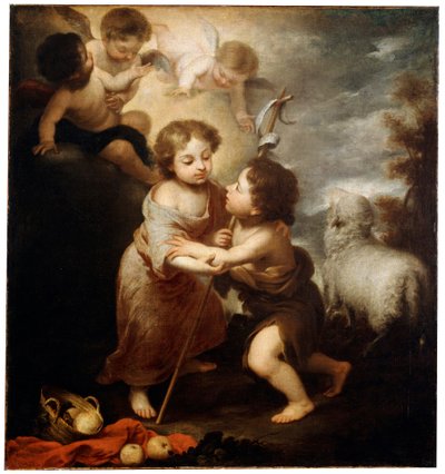 Kristus ja Johannes Kastaja lapsina vuosina 1655–1660. tekijältä Bartolomé Esteban Murillo