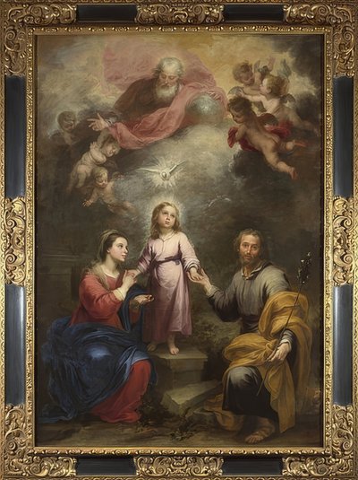 Taivaallinen ja maallinen kolminaisuus. Noin 1675-82 tekijältä Bartolomé Esteban Murillo
