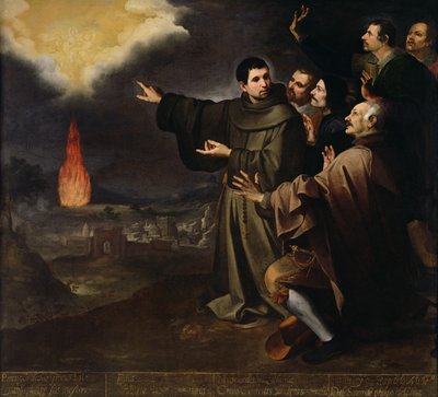 Fray Julian of Alcala: Visio Espanjan kuninkaan Philip II:n sielun taivaaseen noususta, 1645-46 tekijältä Bartolomé Esteban Murillo