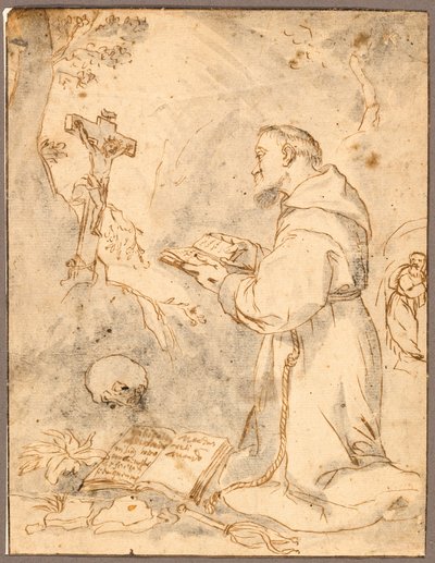 Pyhä Franciscus rukoilee tekijältä Bartolomé Esteban Murillo