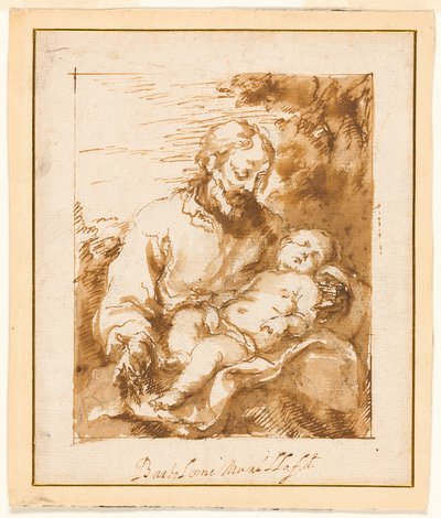 Pyhä Joosef ja nukkuva Kristuslapsi tekijältä Bartolomé Esteban Murillo
