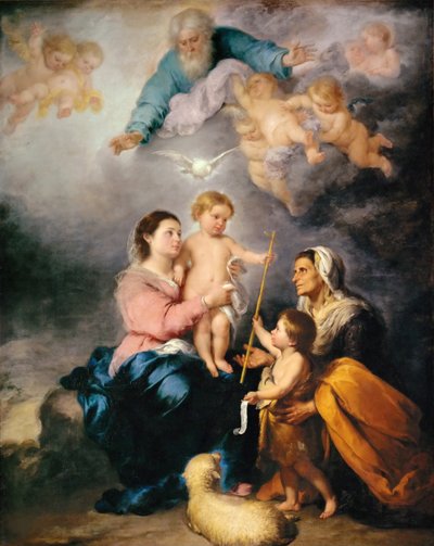 Pyhä perhe Sevillan neitsyt tekijältä Bartolomé Esteban Murillo