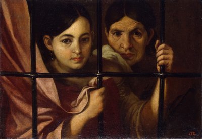 Kaksi naista säleikön takana, 1645 tekijältä Bartolomé Esteban Murillo