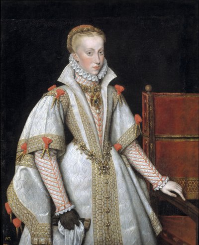 Muotokuva Anna Itävallasta 1549–1580, Espanjan kuningatar puoliso, 1616 tekijältä Bartolomé González y Serrano