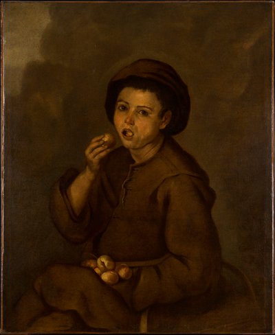 Poika syömässä persikoita tekijältä Bartolomé Esteban Murillo