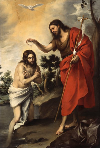 Kristuksen kaste tekijältä Bartolomé Esteban Murillo