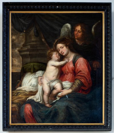 Seurakuntakirkko (Parochiekerk Sint-Andreas, Beerlegem). Maalaus. Neitsyt Maria Lapsen kanssa. Bartolomé Murillo (?). tekijältä Bartolomé Esteban Murillo