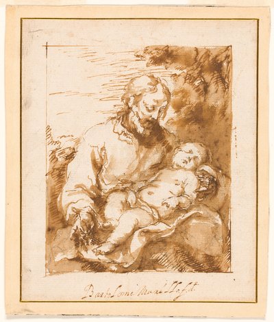 Pyhä Joosef ja nukkuva Kristuslapsi tekijältä Bartolomé Esteban Murillo