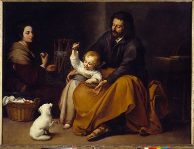 Bartolome Murillon (1618-1682) maalaus Pyhä perhe tekijältä Bartolomé Esteban Murillo