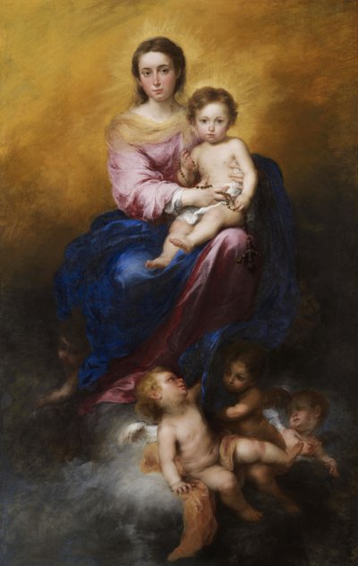 Ruusukon Neitsyt  tekijältä Bartolomé Esteban Murillo