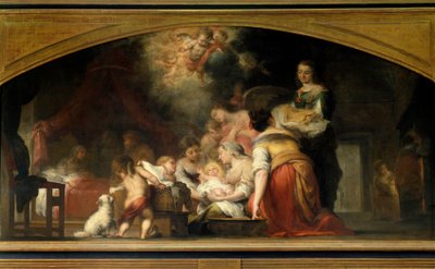 Neitsyt Marian syntymä synnyttää Marian. Bartolome Murillon (1618-1682) maalaus 1661 Su. 1,79 x 3,49 m Pariisi, Musee du Louvre tekijältä Bartolomé Esteban Murillo