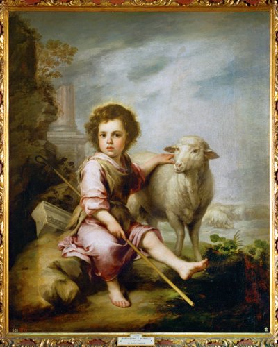 Hyvä paimen (maalaus kankaalle) tekijältä Bartolome Esteban Murillo