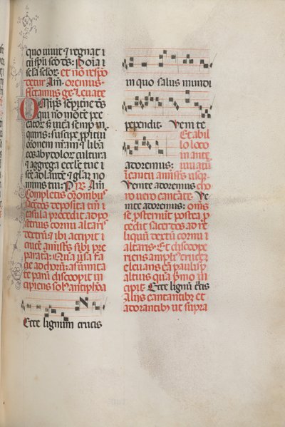 Missale: Fol. 148: Musiikkia: Katso ristin puuta..., 1469 tekijältä Bartolomeo Caporali