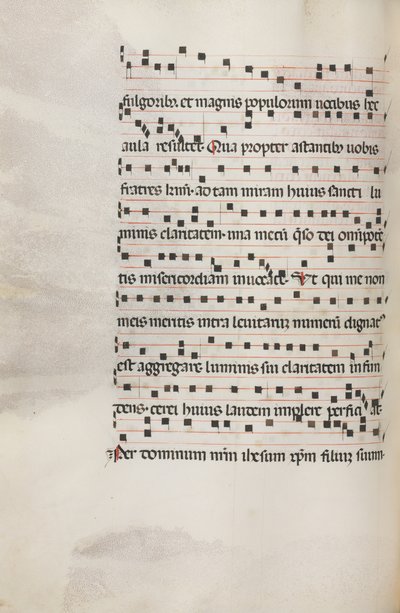 Missale: Fol. 153v: Musiikkia Exultetille, 1469 tekijältä Bartolomeo Caporali